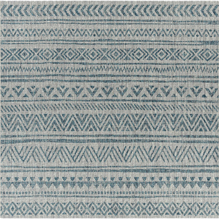 Novato Aqua All Over Pattern Performance Rug Rugs TriadCommerceInc 7'10" Square