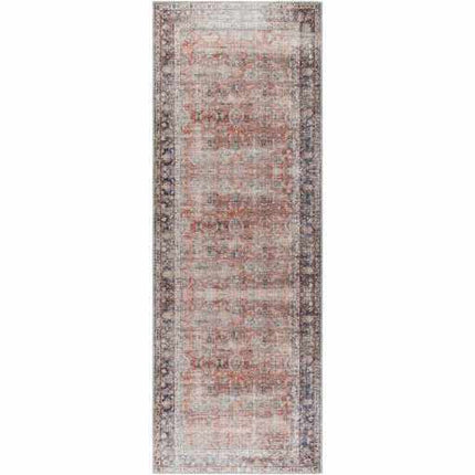 Rust Anahawan Distressed Washable Area Rug - Clearance Rugs TriadCommerceInc 2'7" x 7'3" Runner