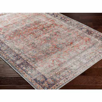 Rust Anahawan Distressed Washable Area Rug - Clearance Rugs TriadCommerceInc 5'3" x 7' Rectangle