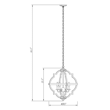 Bennington 4-Light Brown Wood Chandelier for Modern Homes TriadCommerceInc