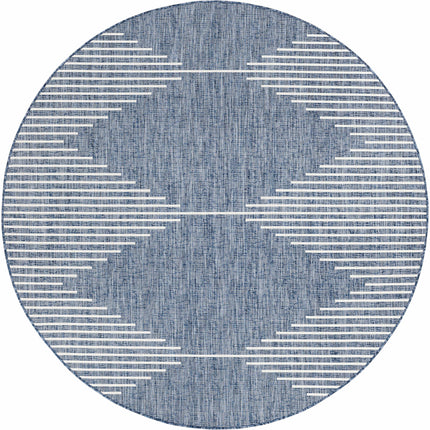 Stephan Navy Outdoor Rug Rugs TriadCommerceInc 7'10" Round