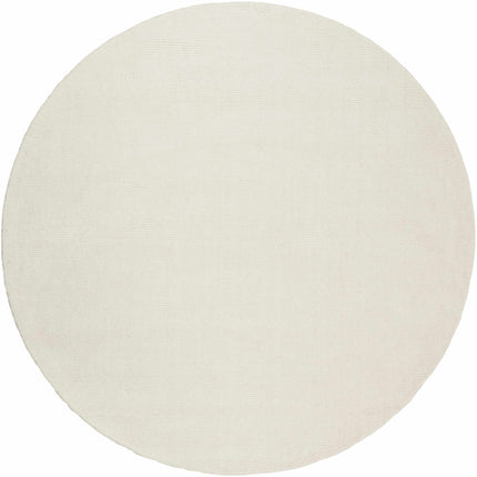 Brockton Solid Wool Light Beige Area Rug Rugs TriadCommerceInc 6' Round