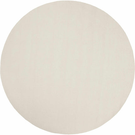 Brockton Solid Wool Light Beige Area Rug Rugs TriadCommerceInc 8' Round