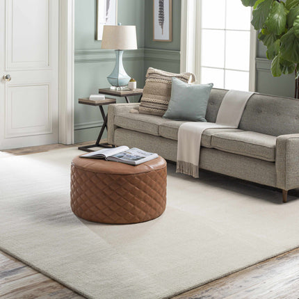 Brockton Solid Wool Light Beige Area Rug Rugs TriadCommerceInc