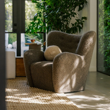 Papa Teddy Chair - Mocha Boucle Arm Chairs, Recliners & Sleeper Chairs TriadCommerceInc