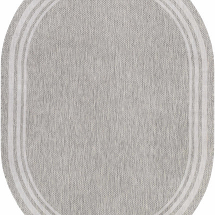 Burradoo Bordered Beige Rug Rugs TriadCommerceInc 5'3" x 7'3" Oval