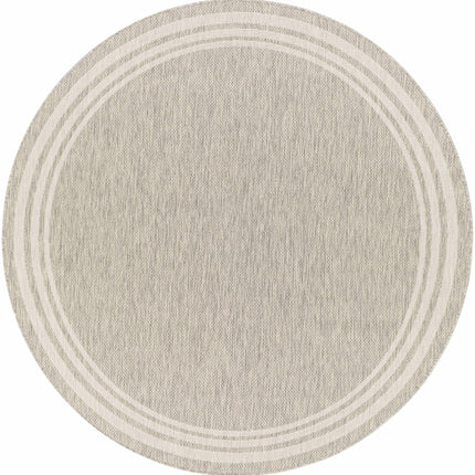 Burradoo Bordered Beige Rug Rugs TriadCommerceInc 6'7" Round