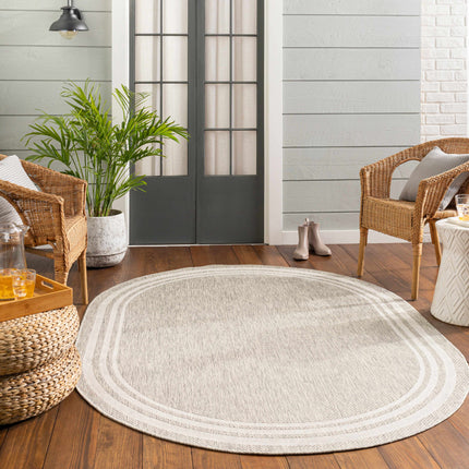 Burradoo Bordered Beige Rug Rugs TriadCommerceInc