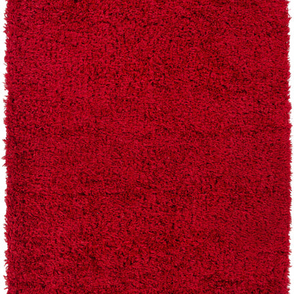 Siari Solid Red Shag Rug Rugs TriadCommerceInc 5'3" x 7' Rectangle
