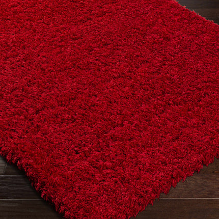 Siari Solid Red Shag Rug Rugs TriadCommerceInc