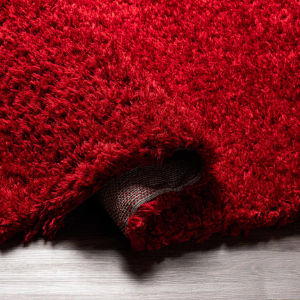 Siari Solid Red Shag Rug Rugs TriadCommerceInc