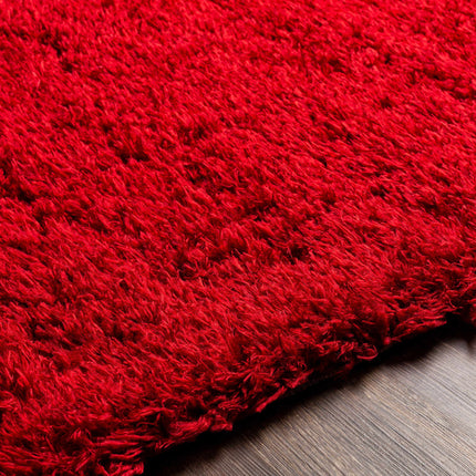 Siari Solid Red Shag Rug Rugs TriadCommerceInc