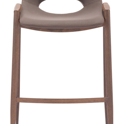 Desi Barstool (Set of 2) Brown & Walnut Barstools TriadCommerceInc