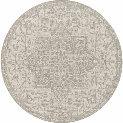 Beige Kilmacolm Outdoor Rug Rugs TriadCommerceInc 6'7" Round