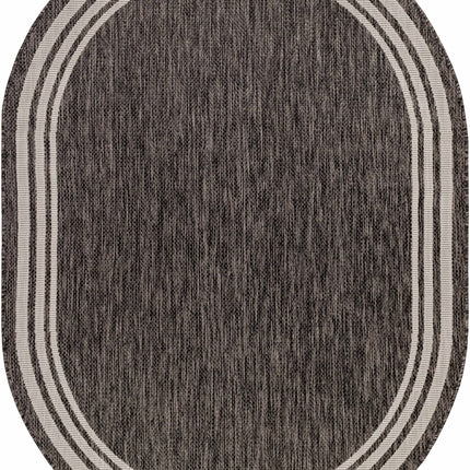 Coonamble Bordered Antrasit Outdoor Rug Rugs TriadCommerceInc