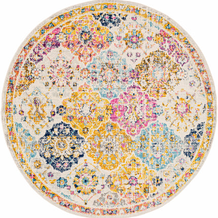 Custar Colorful Area Rug Rugs TriadCommerceInc 5'3" Round