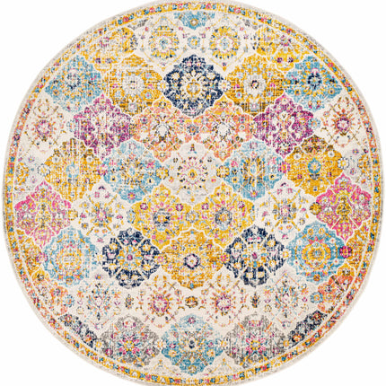 Custar Colorful Area Rug Rugs TriadCommerceInc 6'7" x 9' Oval