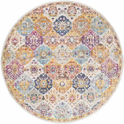 Custar Colorful Area Rug Rugs TriadCommerceInc 7'10" Round