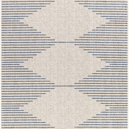 Stephan Blue & Cream Outdoor Rug Rugs TriadCommerceInc 5'3" x 7'7" Rectangle
