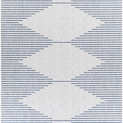Stephan Blue & Cream Outdoor Rug Rugs TriadCommerceInc 7'10" x 10'2" Rectangle