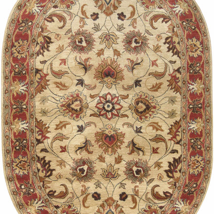 Cherryfield Hand Tufted Brown & Rust 1001 Wool Rug Rugs TriadCommerceInc 6' x 9' Oval