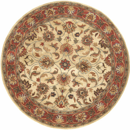 Cherryfield Hand Tufted Brown & Rust 1001 Wool Rug Rugs TriadCommerceInc 6' Round