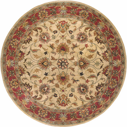 Cherryfield Hand Tufted Brown & Rust 1001 Wool Rug Rugs TriadCommerceInc 8' Round