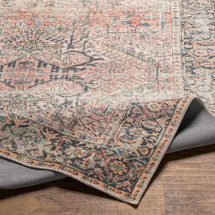 Pink Dunshaughlin Distressed Washable Area Rug - Clearance Rugs TriadCommerceInc