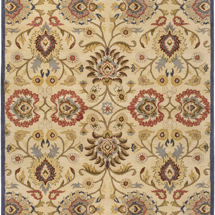 Caesar 1116 Hand Tufted Beige & Rust Wool Rug Rugs TriadCommerceInc 8' x 11' Rectangle