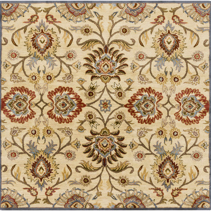 Caesar 1116 Hand Tufted Beige & Rust Wool Rug Rugs TriadCommerceInc 8' Square