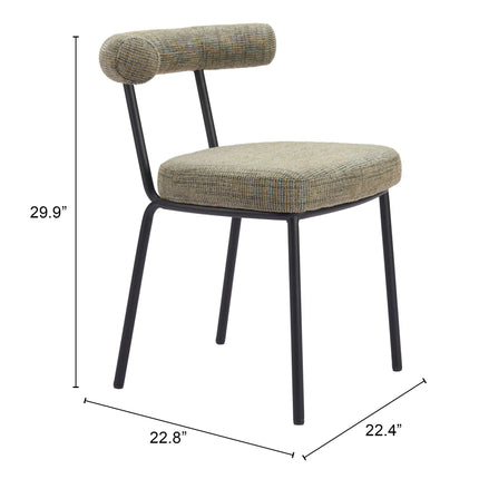 Kede Dining Chair (Set of 2) Green Tweed Chairs TriadCommerceInc