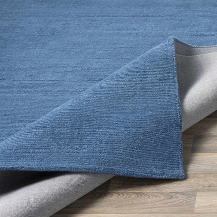 Brockton Solid Wool Blue Area Rug Rugs TriadCommerceInc