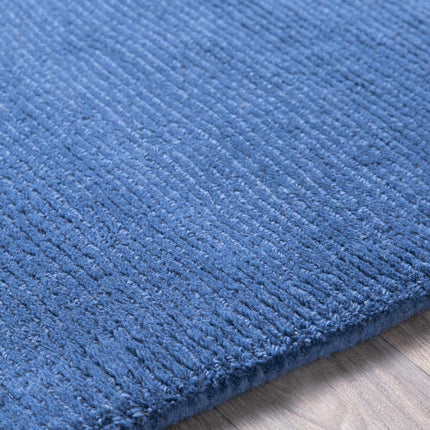Brockton Solid Wool Blue Area Rug Rugs TriadCommerceInc