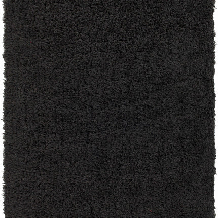 Siari Solid Black Shag Rug Rugs TriadCommerceInc 5'3" x 7' Rectangle