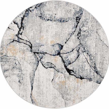 Fremantle Gray Marble Rug Rugs TriadCommerceInc 5'3" Round