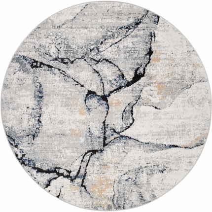 Fremantle Gray Marble Rug Rugs TriadCommerceInc 6'7" Round
