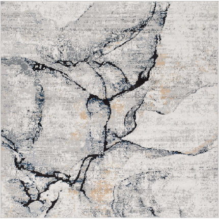 Fremantle Gray Marble Rug Rugs TriadCommerceInc 6'7" Square