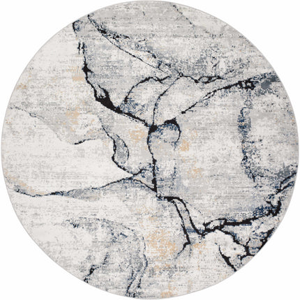 Fremantle Gray Marble Rug Rugs TriadCommerceInc 7'10" Round