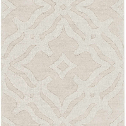 Fyffe Embossed Beige Wool Area Rug Rugs TriadCommerceInc 2'3" x 8' Runner