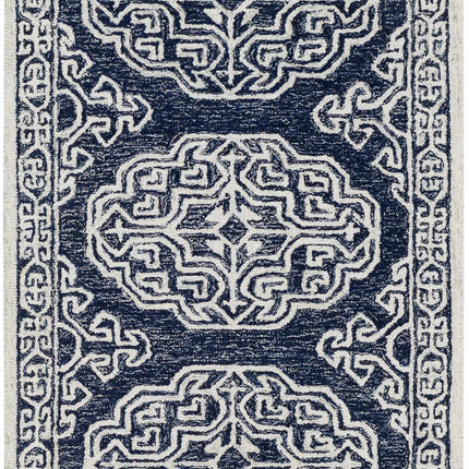 Glenoma Blue Regency Wool Rug Rugs TriadCommerceInc 2'6" x 8' Runner