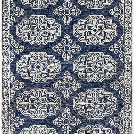 Glenoma Blue Regency Wool Rug Rugs TriadCommerceInc 5' x 7'6" Rectangle
