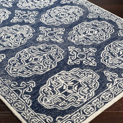 Glenoma Blue Regency Wool Rug Rugs TriadCommerceInc