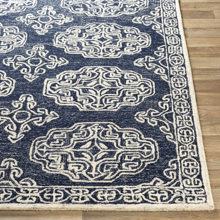 Glenoma Blue Regency Wool Rug Rugs TriadCommerceInc