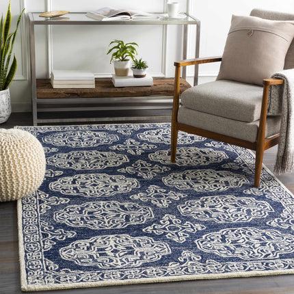 Glenoma Blue Regency Wool Rug Rugs TriadCommerceInc