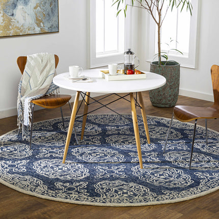 Glenoma Blue Regency Wool Rug Rugs TriadCommerceInc