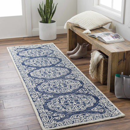 Glenoma Blue Regency Wool Rug Rugs TriadCommerceInc