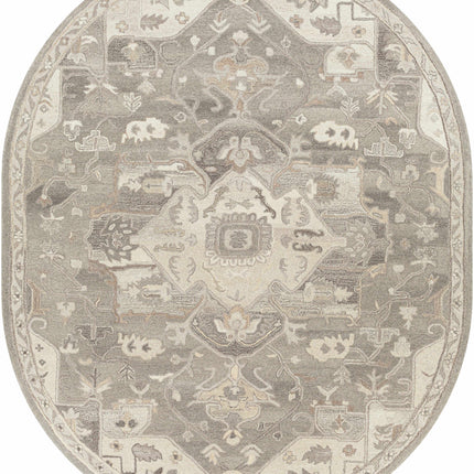 Broomfield 1196 Hand Tufted Taupe Wool Rug Rugs TriadCommerceInc 8' x 10' Oval