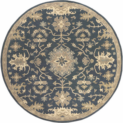Caesar 1154 Navy Wool Rug Rugs TriadCommerceInc 8' Round
