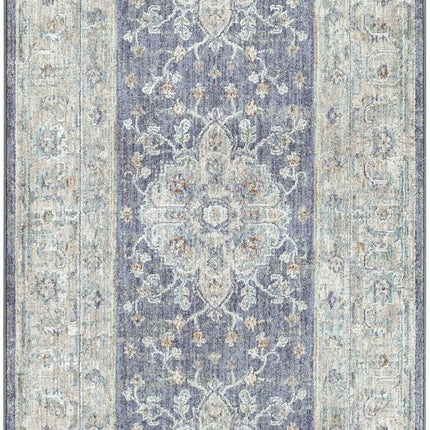 Sema Blue Medallion Rug - Clearance Rugs TriadCommerceInc 2'7" x 7'3" Runner