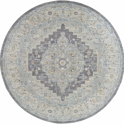 Sema Blue Medallion Rug - Clearance Rugs TriadCommerceInc 5'3" Round